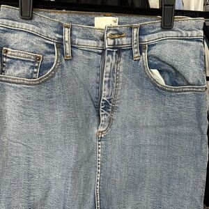 Aritzia Wilfred Light Wash Denim Skirt